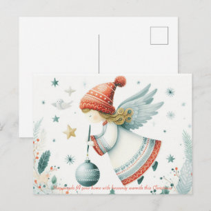 Cartão Postal elegância escandinava anjo espiritual de Natal