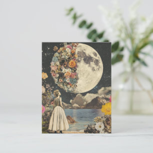 Cartão Postal Elegância Lua - Mulher com Lua (2)