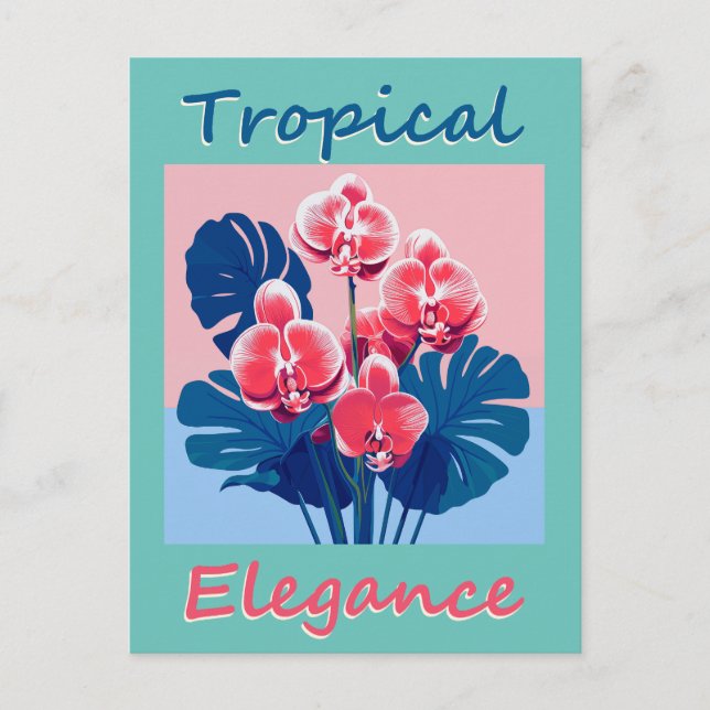 Cartão Postal Elegância tropical (Frente)