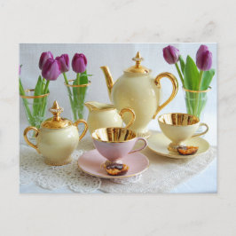 Cartão Postal Elegant Afternoon Tea/Coffee Postcard