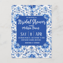 Cartão Postal Elegant Chinoiserie Bridal Shower Invitation