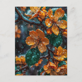 Cartão Postal Elegant Pink Sakura Blossom Postcard - Japanese Ch