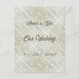 Cartão Postal Elegant Scribble Pattern