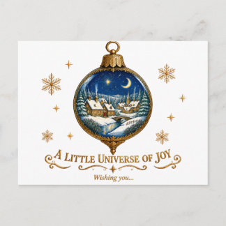 Cartão Postal Elegant Vintage Christmas Ornament Postcard