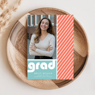 Cartão Postal Elegante Anúncio de Graduação de Foto de Graduado 
