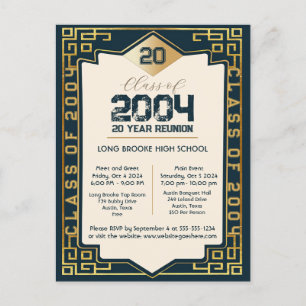 Cartão Postal Elegante Art Deco Classe 2004 20 Anos Sindicato HS