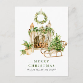 Cartão Postal Elegante Bohemian Christmas Composition Company