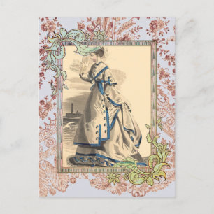 Cartão Postal Elegante Bon Voyage