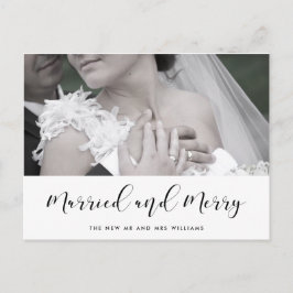 Cartão Postal Elegante Casado e casal Natal