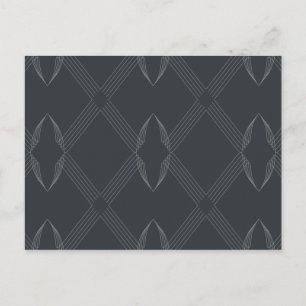 Cartão Postal Elegante, chic, luxuoso, simples padrão de linha
