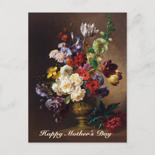 Cartão Postal Elegante Clássico Arte Mesteira Estática Clássica