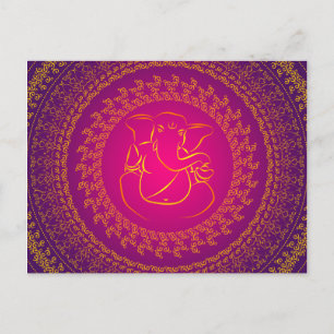 Cartão Postal Elegante Classy Ganesh/ Indian God PostCard