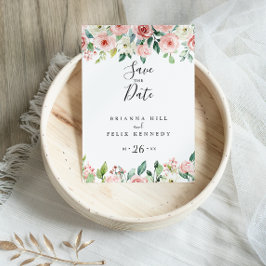 Cartão Postal Elegante Daît Autumn Floral Salvar a Data