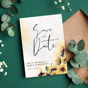 Cartão Postal Elegante de Floral para Salvar a Dat