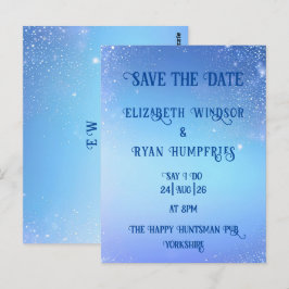 Cartão Postal Elegante Design de Sparkle Verde para Casamento