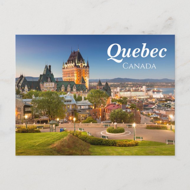 Cartão postal Elegante do Quebec Canadá (Frente)