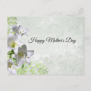 Cartão Postal Elegante,Floral,Lírio