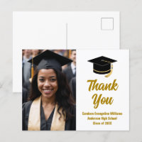 Elegante Foto de Graduado com Letreiro Dourado Obr