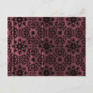 Cartão Postal Elegante gótica vitoriana mandala mauve