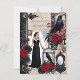 Cartão Postal Elegante gótico romântico