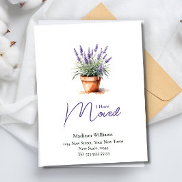 Cartão Postal Elegante Mudança de endereço  | Anúncio de Mudança