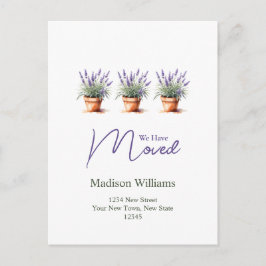 Cartão Postal Elegante Mudança de endereço  | Anúncio de Mudança