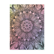 Elegante Pastel Mandala Trippy Psychedelic Hippie