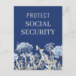 Cartão Postal Elegante Proteja Política de Segurança Social