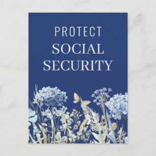 Cartão Postal Elegante Proteja Política de Segurança Social