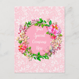 Cartão Postal Elegante Quadro Floral: para Todas as Ocasioes