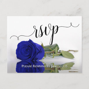 Cartão Postal Elegante Refletindo Real Rosa Azul RSVP