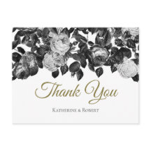 Elegante Rosas brancos pretos com mensagem