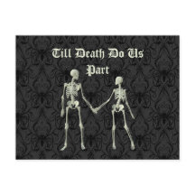 Elegante Skeletons Casando Salve a Data