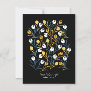 Cartão Postal Elegante Tulip Floral