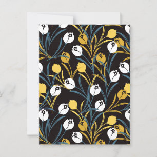 Cartão Postal Elegante Tulip Floral
