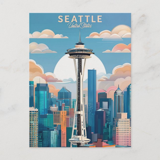 Cartão Postal Elegante Washington DC Vintage (Frente)