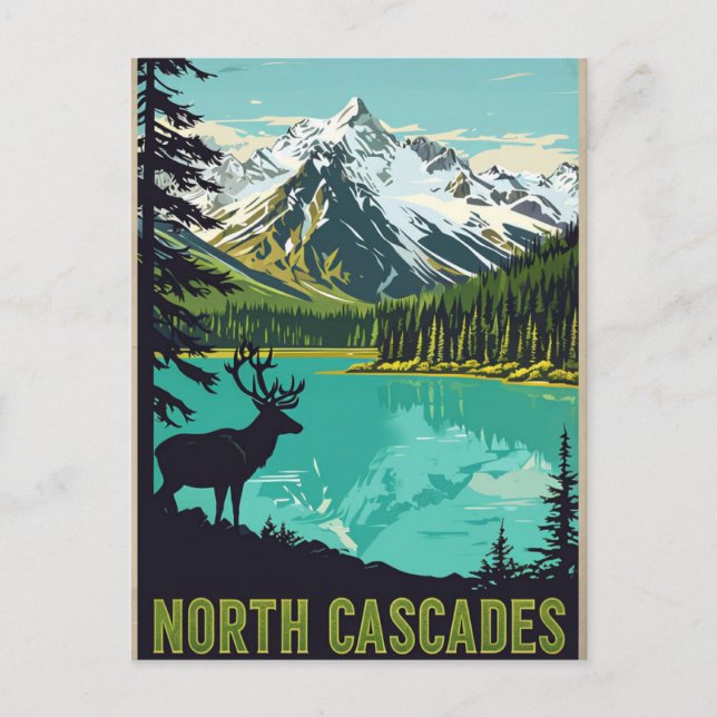 Cartão Postal Elegante Washington DC Vintage (Frente)