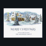Cartão Postal Elegante Winter Country Land Christmas Saudação<br><div class="desc">Elegante Winter Country Land Christmas — Cartão-postal de boas-vindas.</div>