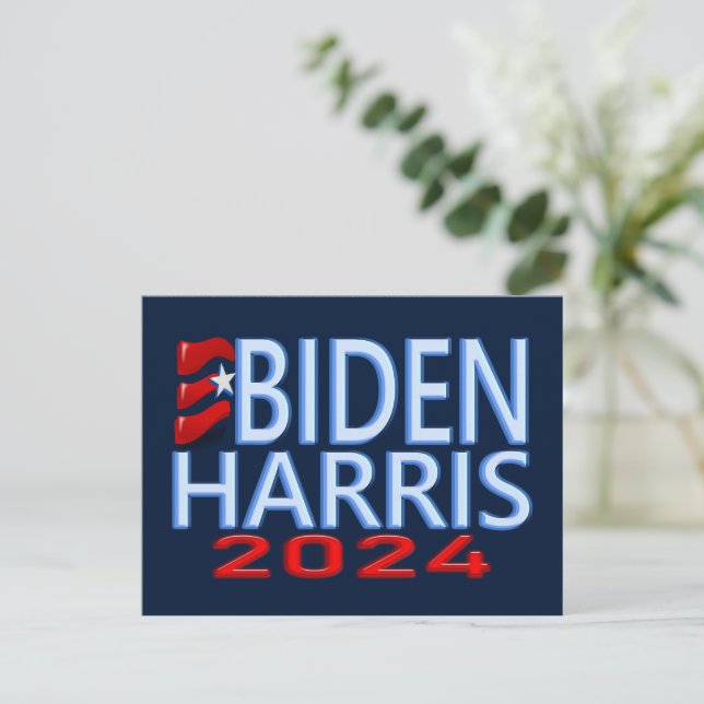 Cartão Postal Eleição De Biden Harris 2024 (Em pé/Frente)