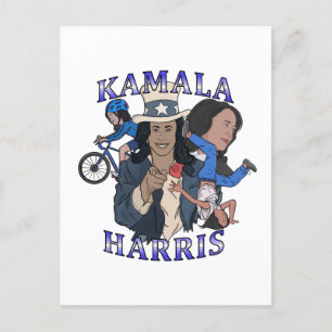 Cartão Postal Eleição de Estilo de Rap Bootleg Kamala Harris