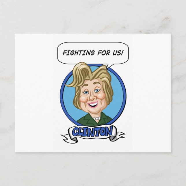Cartão Postal Eleição de Hilary Clinton 2016 (Frente)