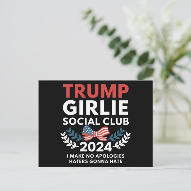 Cartão Postal Eleição do Arco Trump Girlie Coquette Social Club (Em pé/Frente)