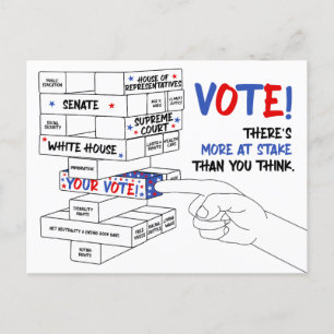 Cartão Postal Eleição em bloco Torre Mais em Andamento