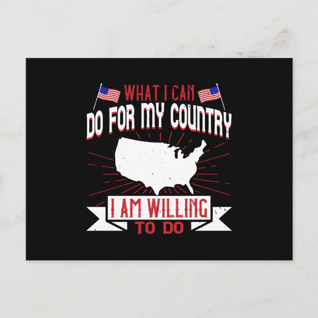 Cartão Postal Eleição nos EUA O que posso fazer pelo meu país (Frente)