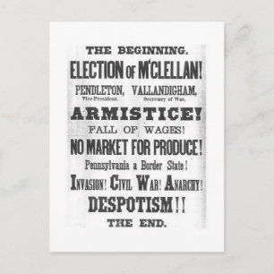 Cartão Postal Eleição Presidencial 1864