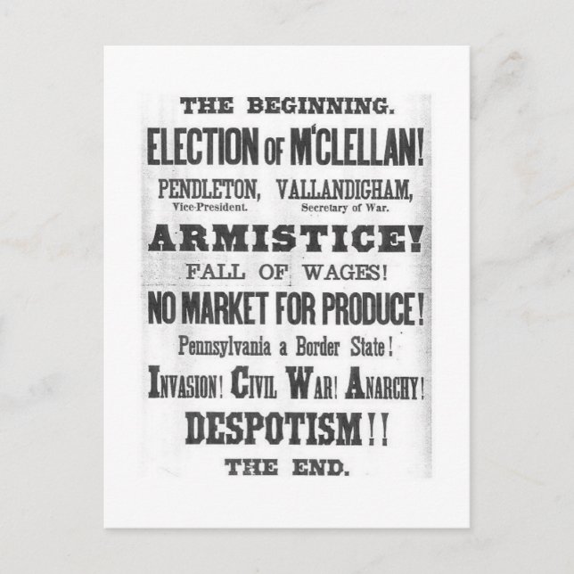 Cartão Postal Eleição Presidencial 1864 (Frente)