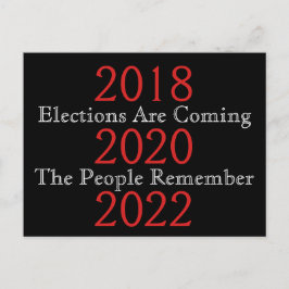 Cartão Postal Eleições estão chegando As Pessoas lembram