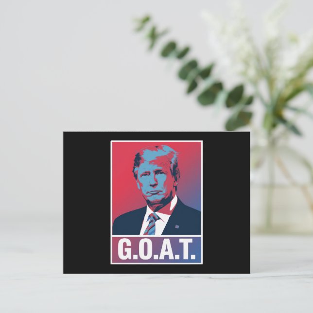 Cartão Postal Eleições Republicanas de 2024 no GOAT Trump (Em pé/Frente)