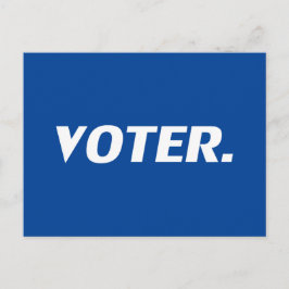 Cartão Postal "Eleitor" azul branco