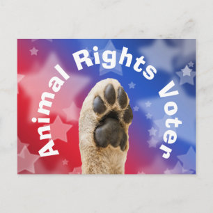 Cartão Postal Eleitor dos Direitos dos Animais